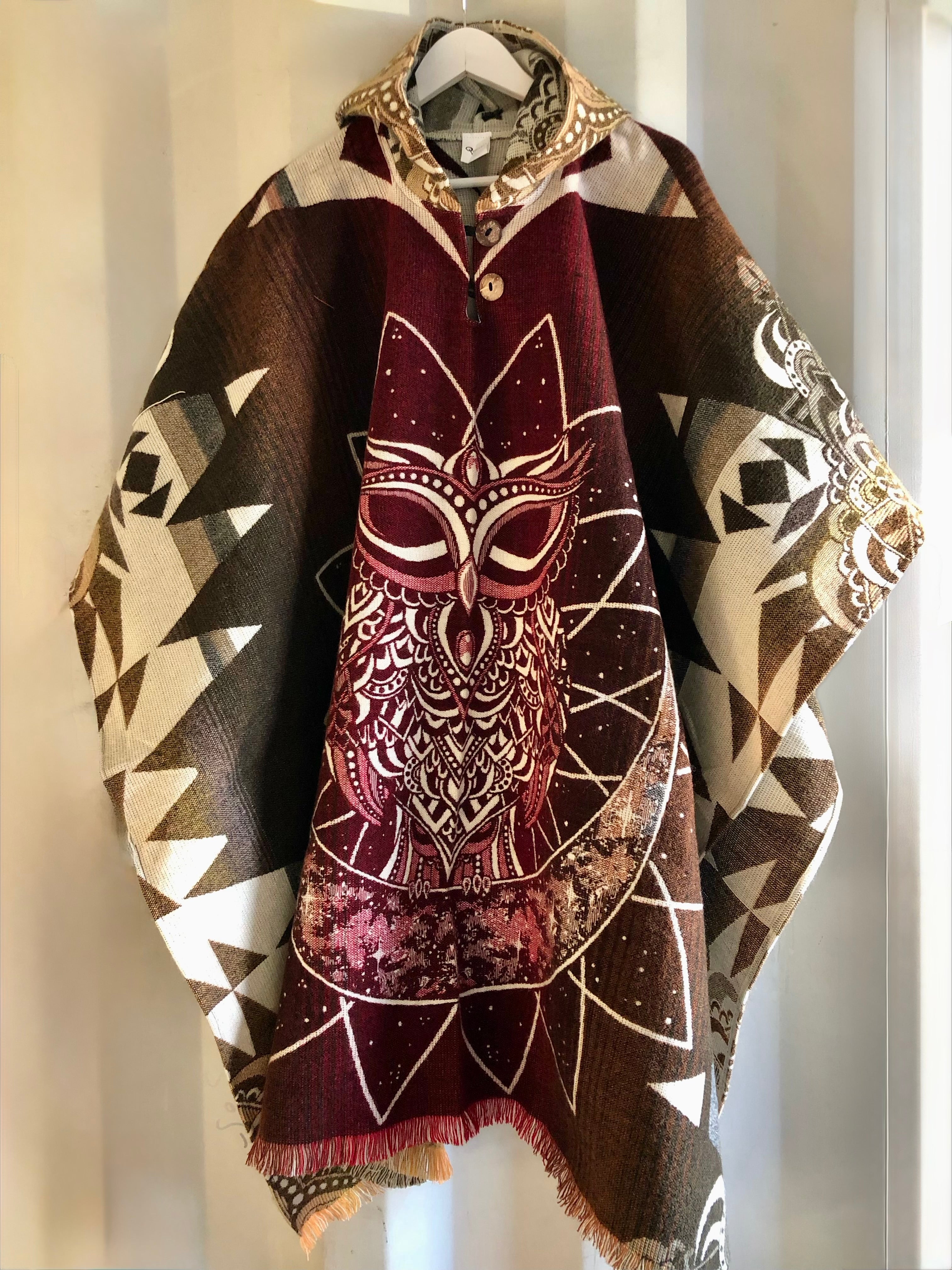 Poncho Owl Autumn Purple