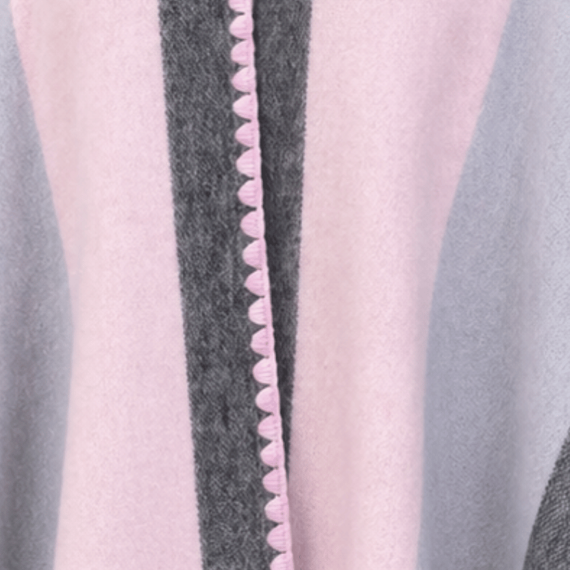 Classic Poncho Lightweight Alpaca pink women