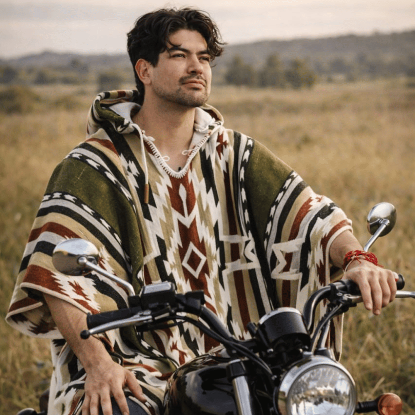 Poncho Wool Chakana - Men - Army Green