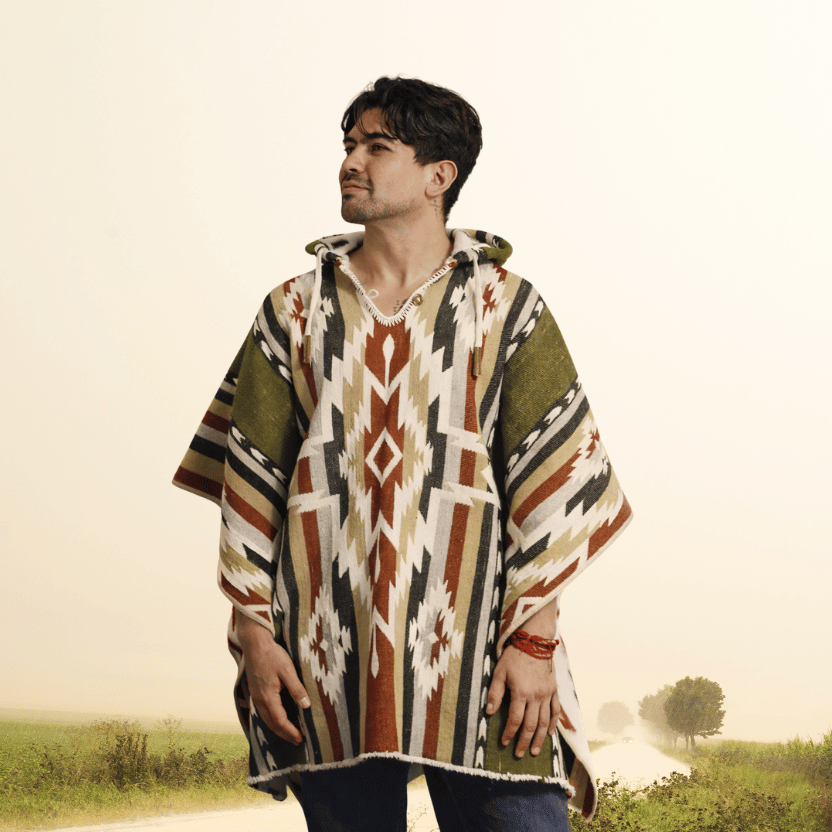 Poncho Wool Chakana - Men - Army Green